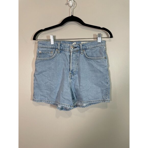 Rag & Bone 4" Maya High-Rise Denim Shorts Size 26 Light Wash Women's Casual - Picture 1 of 10